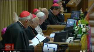 Papa Francisco clausura los trabajos en el Aula Sinodal